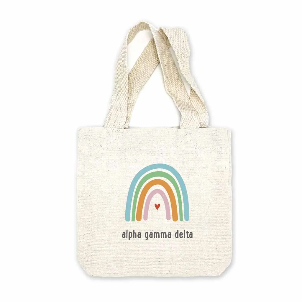 Alpha Gamma Delta Sorority Rainbow Mini Tote Gift Bag