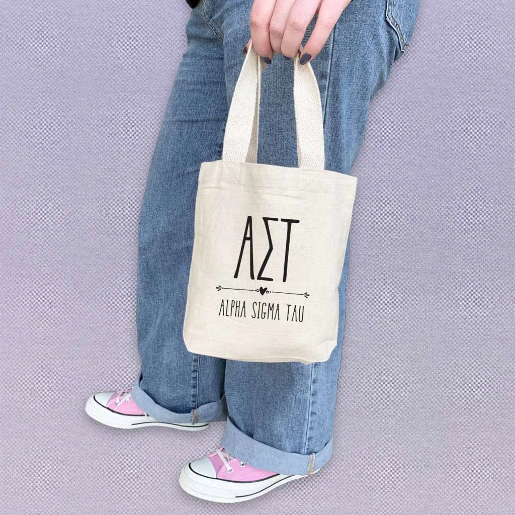 Alpha Sigma Tau Boho Design on Mini Tote Gift Bag