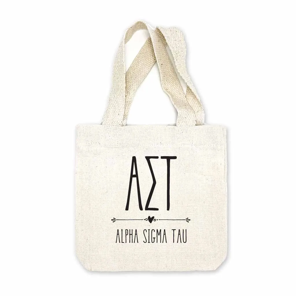 Alpha Sigma Tau Boho Design on Mini Tote Gift Bag