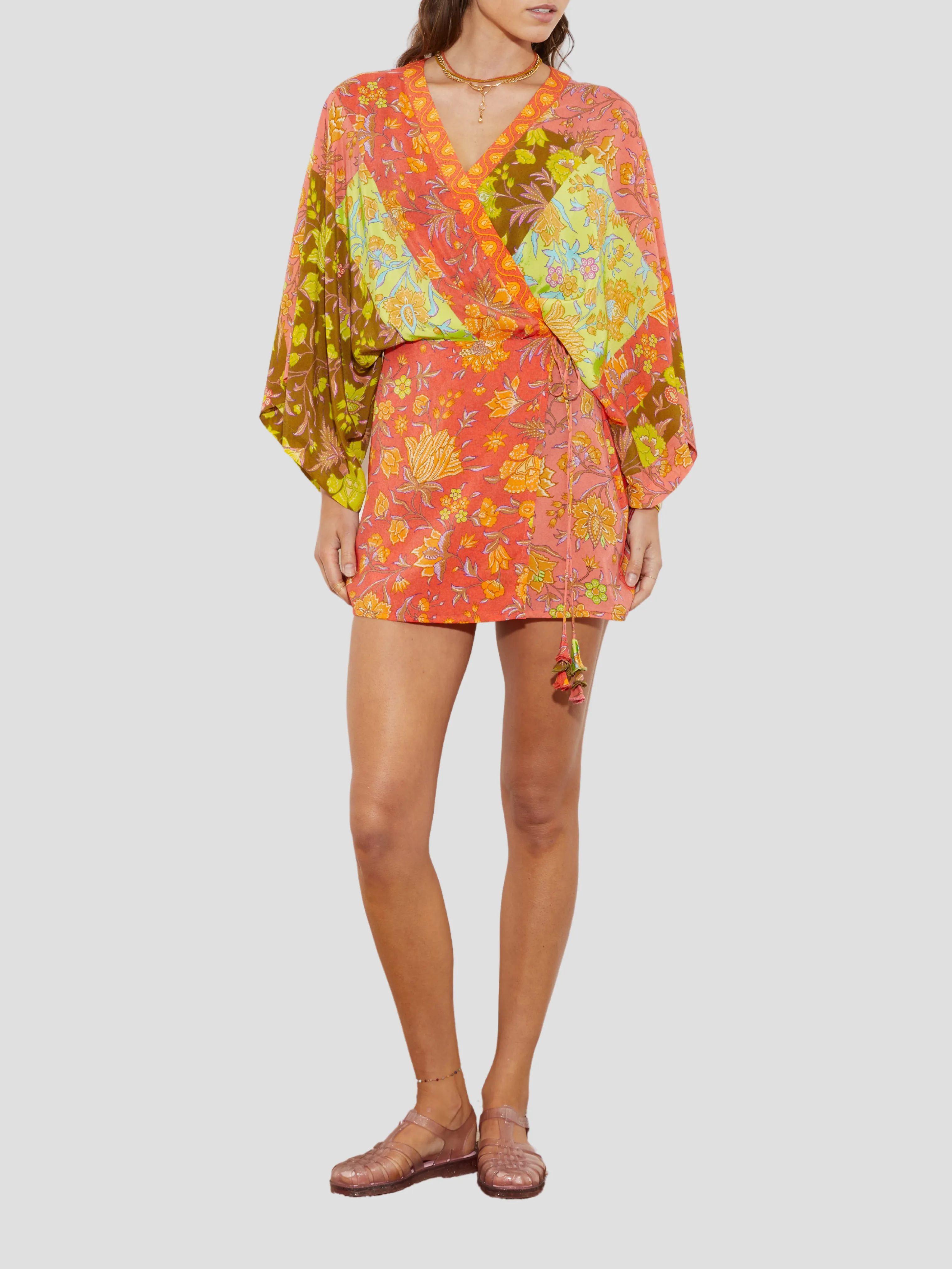 Alvita Silk Robe Mini Dress