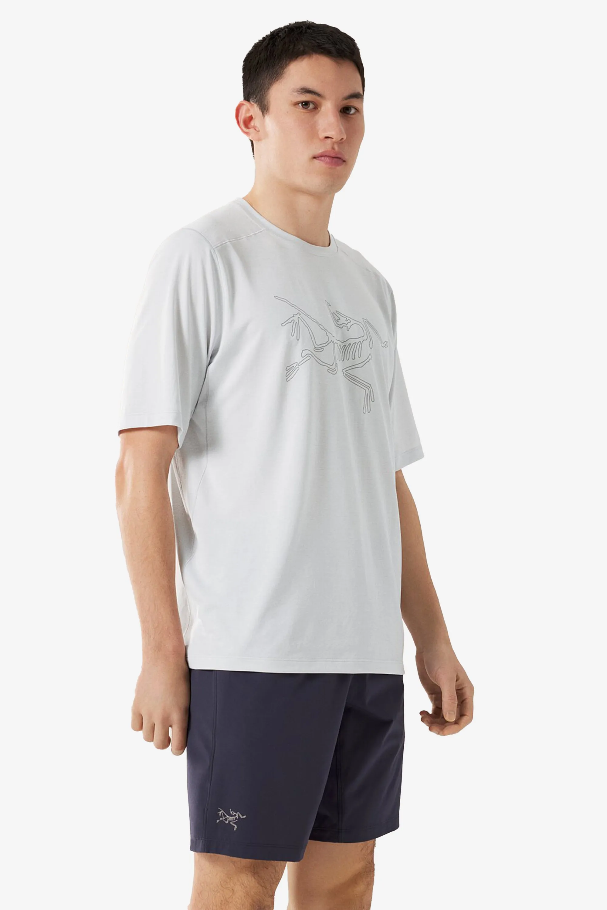 Arc'teryx Men's Cormac Logo SS Shirt in Atmos Heather