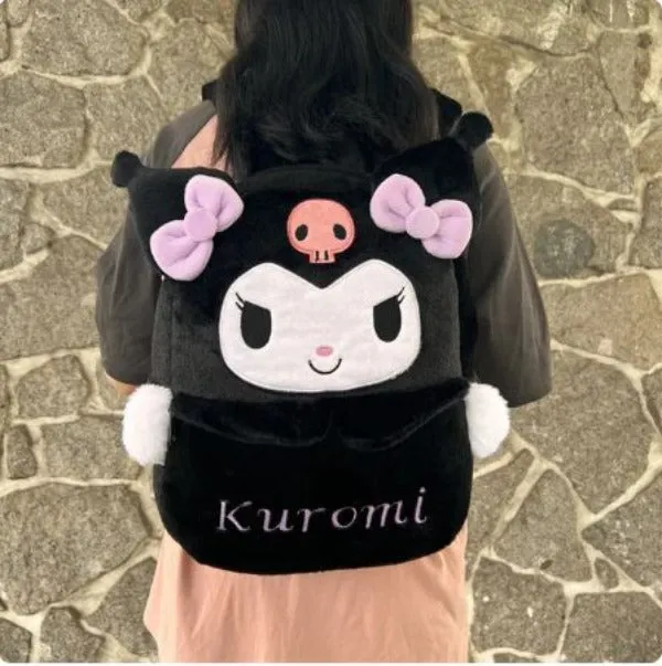 Backpack - Kuromi Black Plush