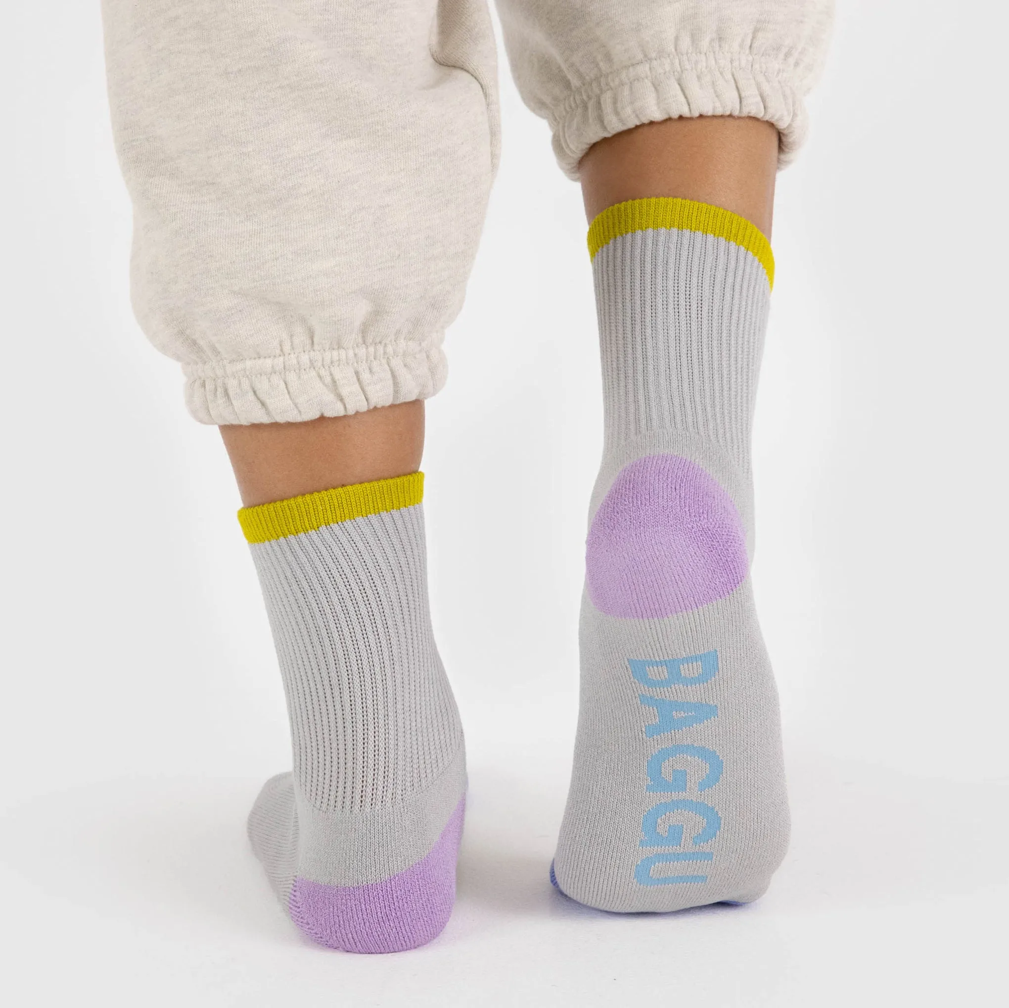 Baggu Ribbed Socks - Fog Mix