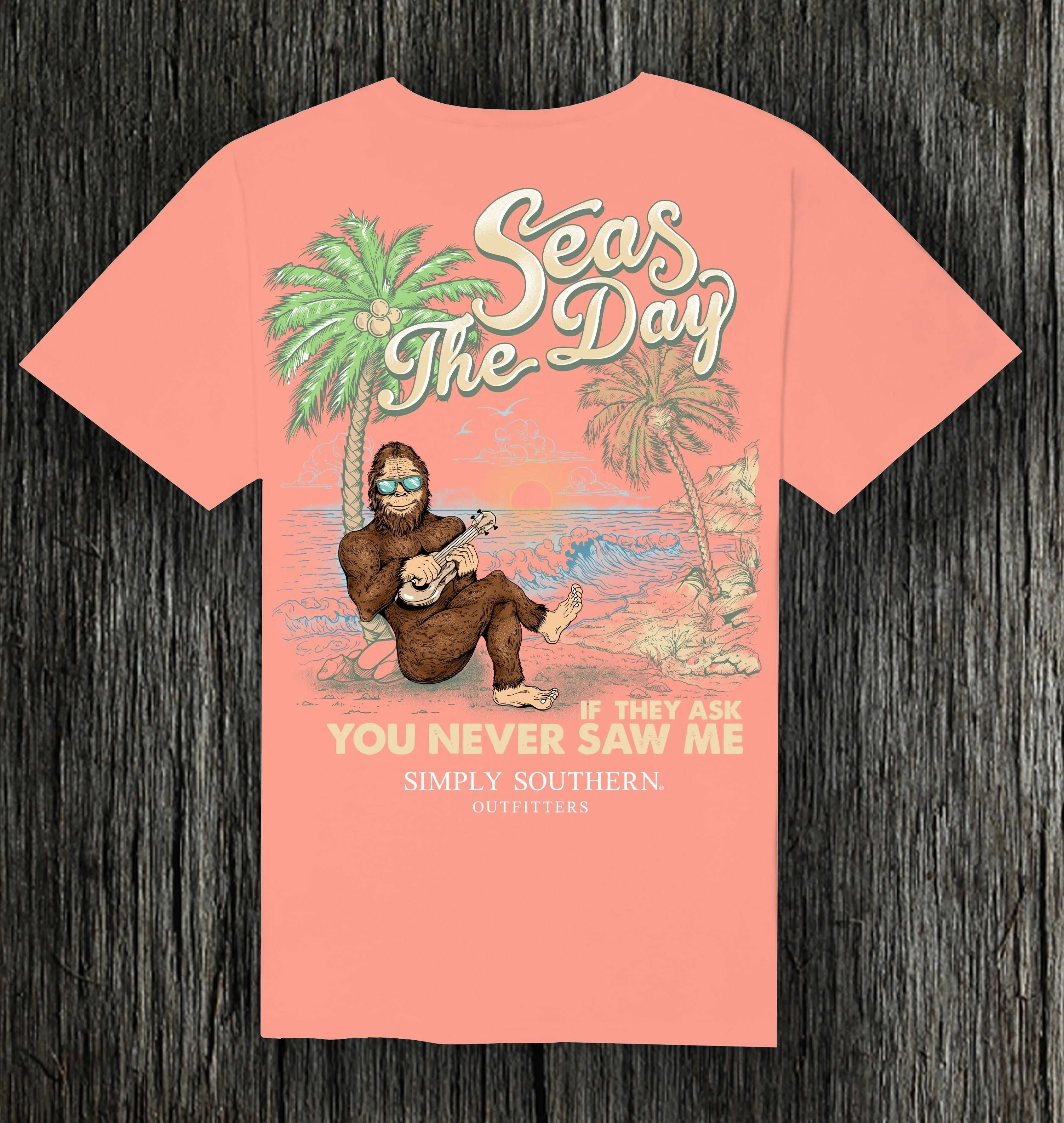 Bigfoot Serenade Men's T-Shirt a?? Simply Southern's Beach Escape Edition