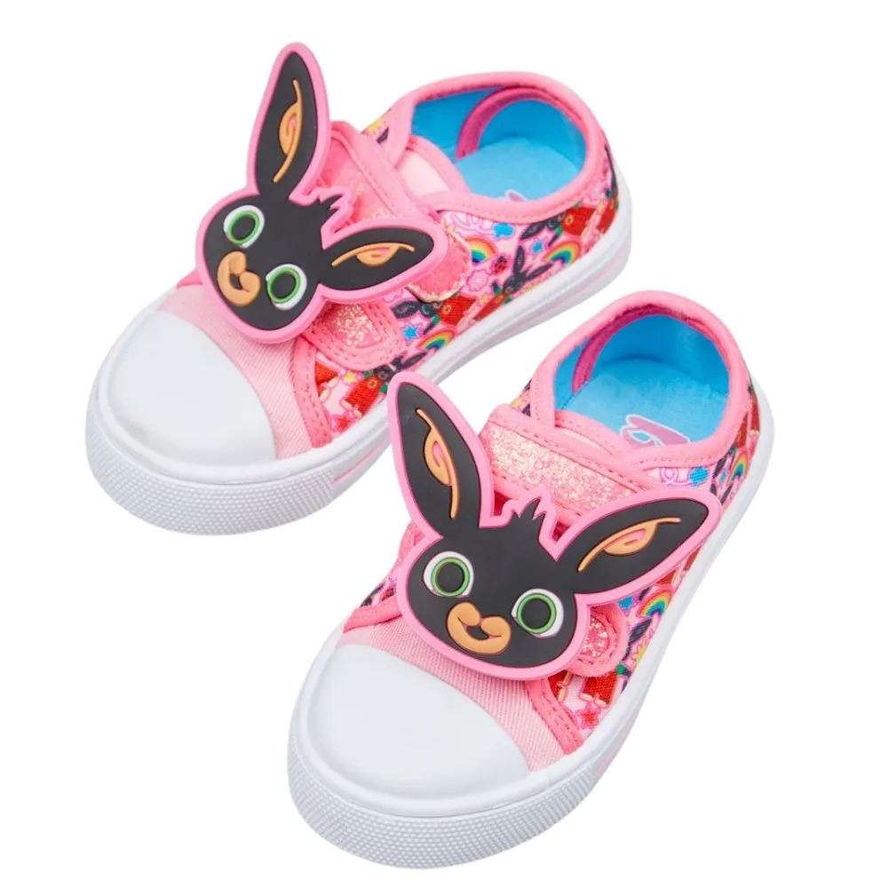 Bing Bunny Pink Multicolour Velcro Trainers