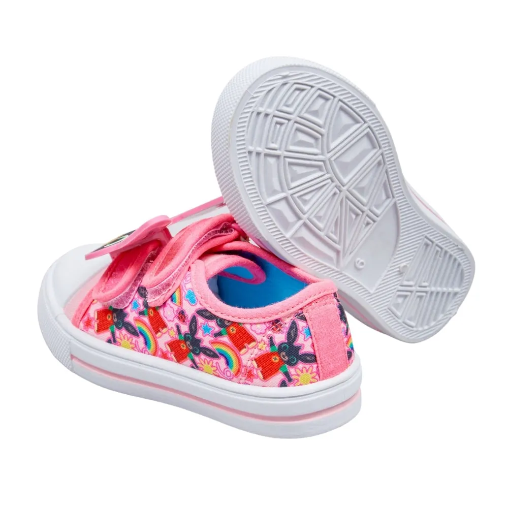 Bing Bunny Pink Multicolour Velcro Trainers