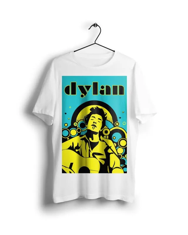 Bob Dylan - Digital Graphics Basic T-shirt White