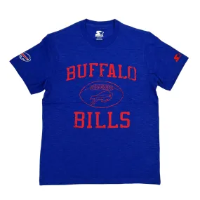 Buffalo Bills Royal Touchdown Distressed Starter Short Sleeve Shirt