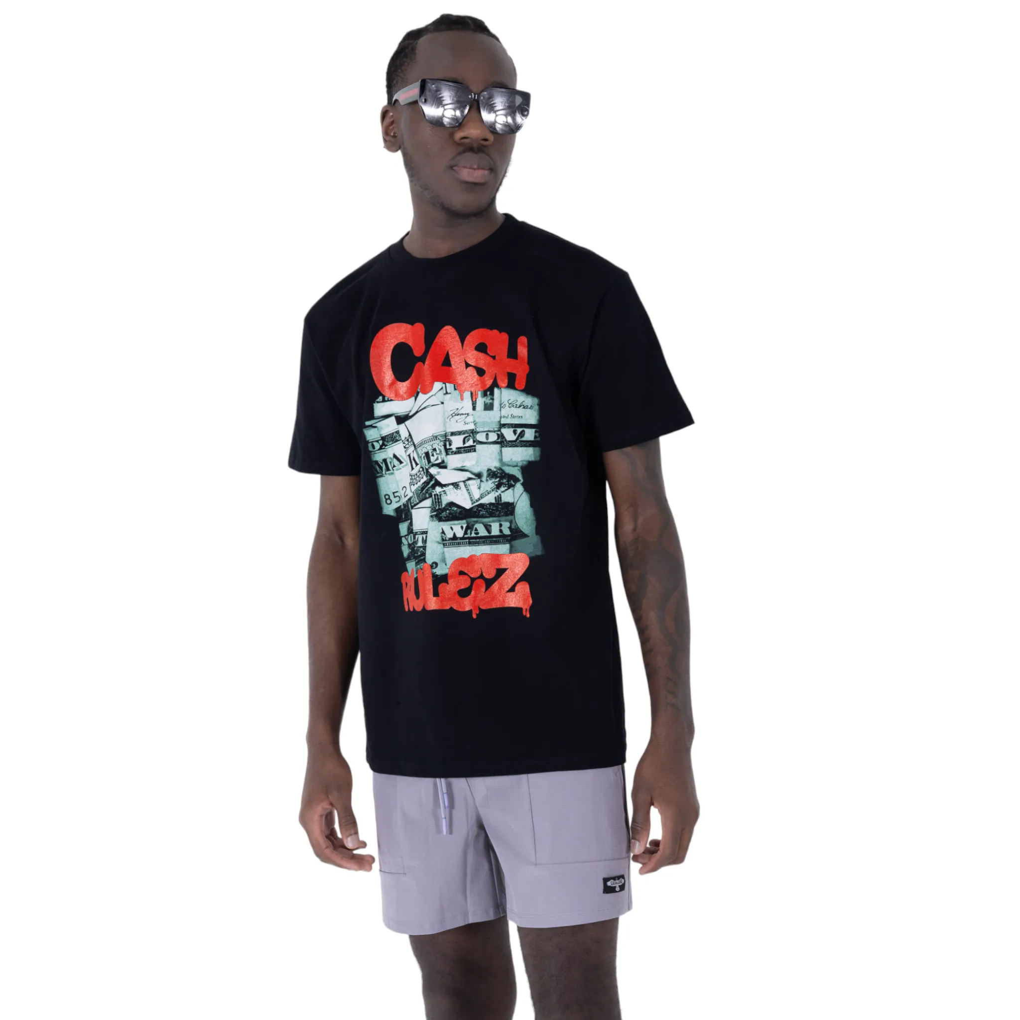 CASH RULEZ T-shirt BLACK