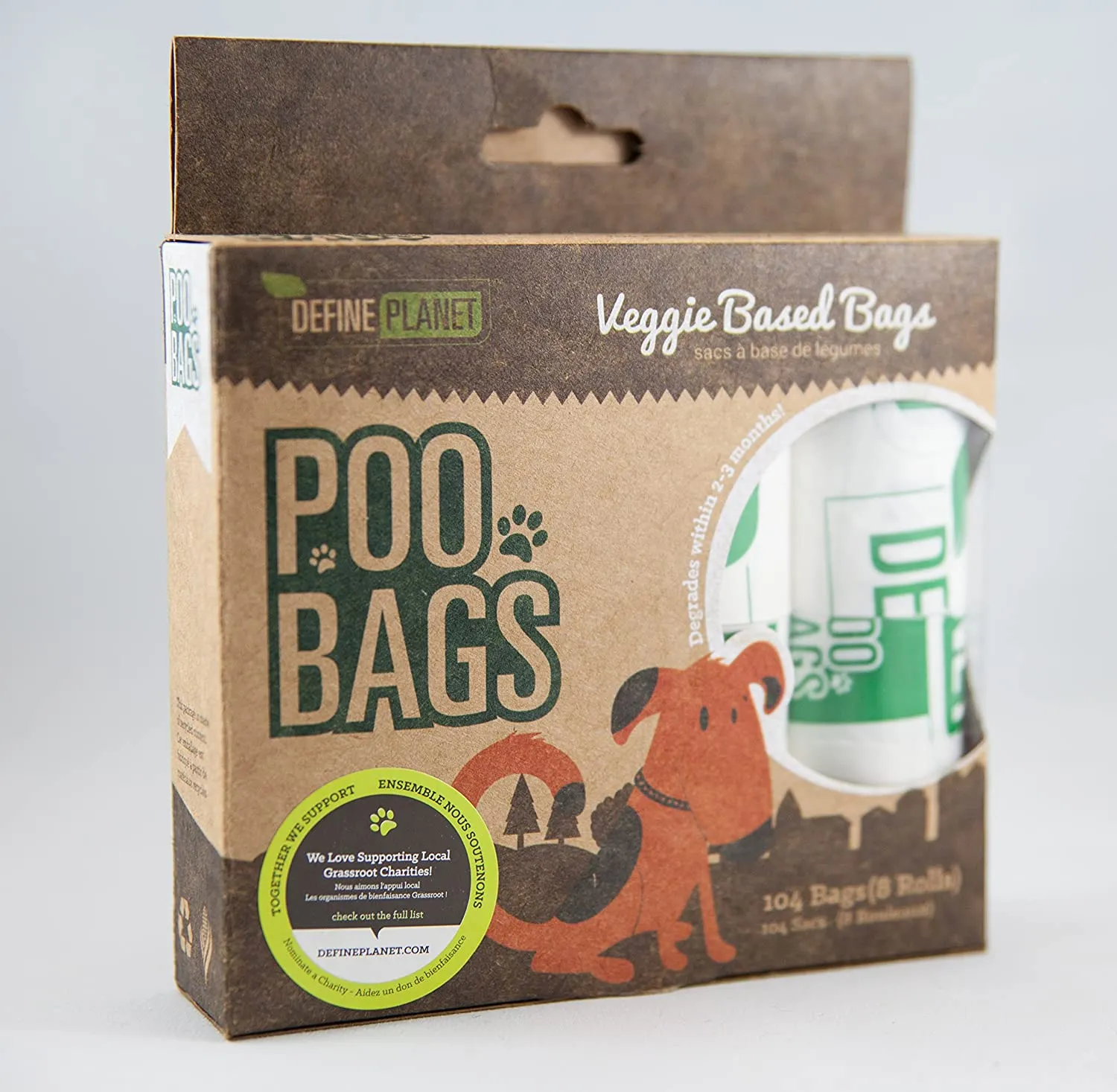 Define Planet Veggie Compostable Bags (8 rolls/104 bags)