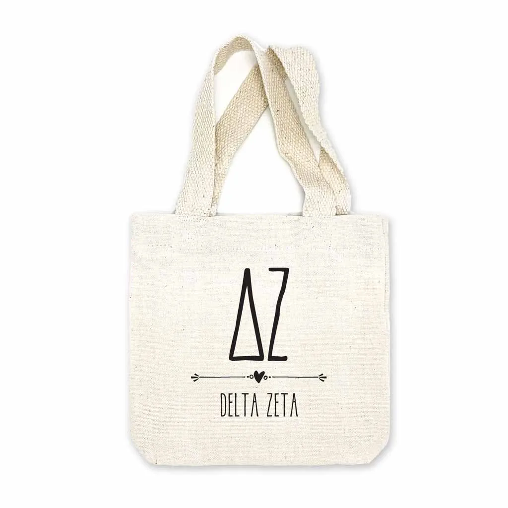 Delta Zeta Boho Design on Mini Tote Gift Bag