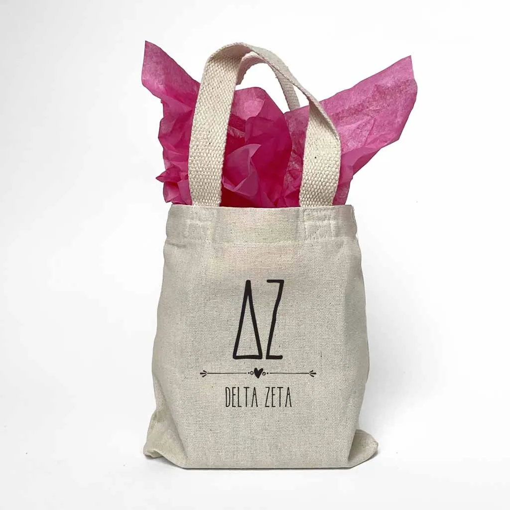 Delta Zeta Boho Design on Mini Tote Gift Bag