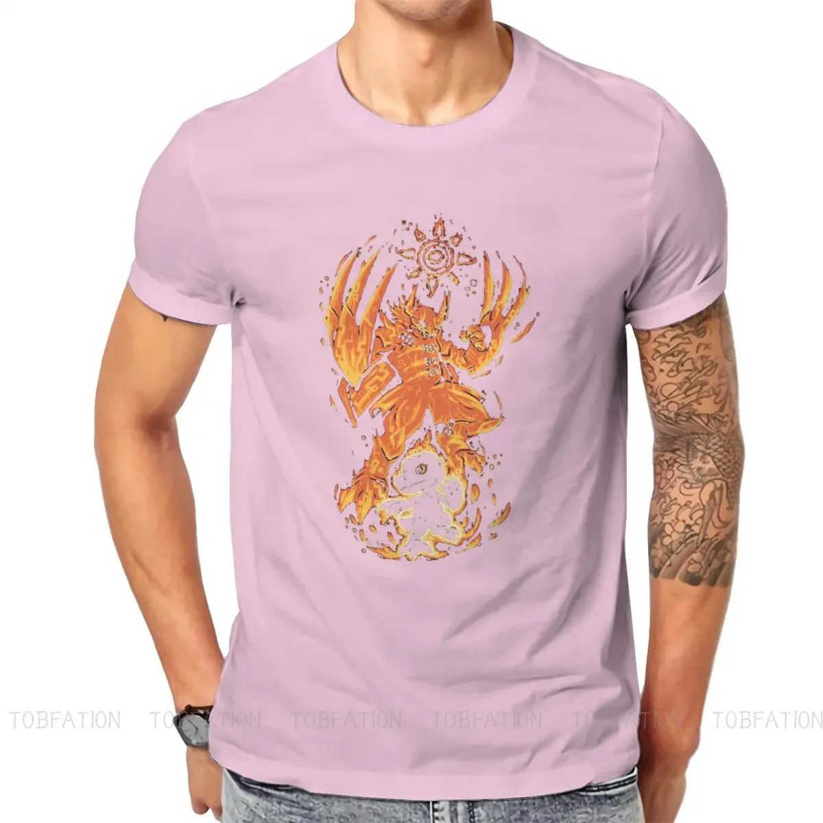 Digimon Adventure Wargreymon Anime T-Shirt Youth O Neck Men's Clothing