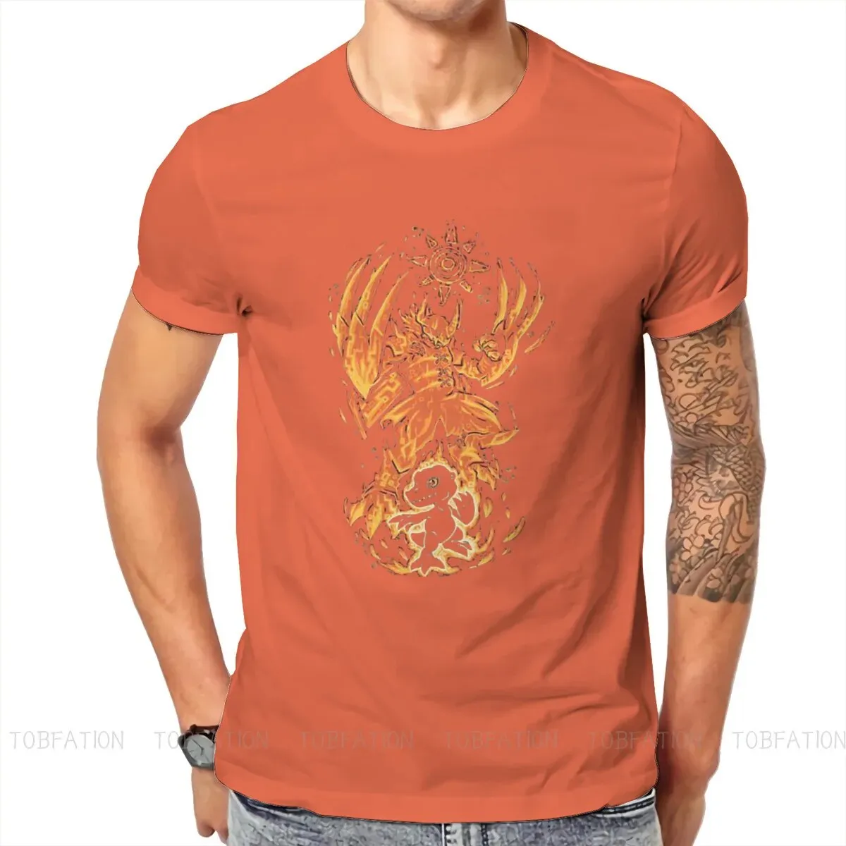 Digimon Adventure Wargreymon Anime T-Shirt Youth O Neck Men's Clothing