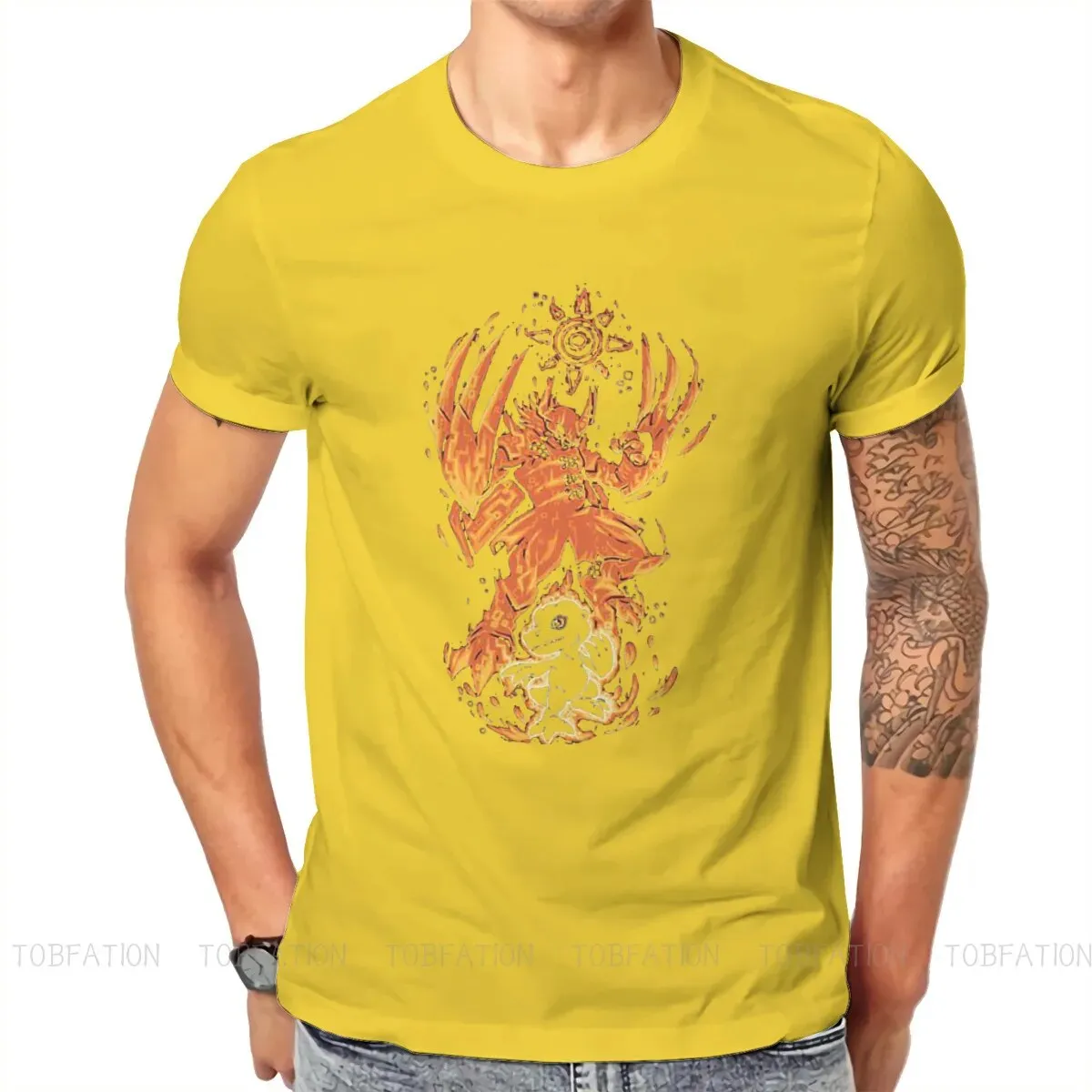 Digimon Adventure Wargreymon Anime T-Shirt Youth O Neck Men's Clothing