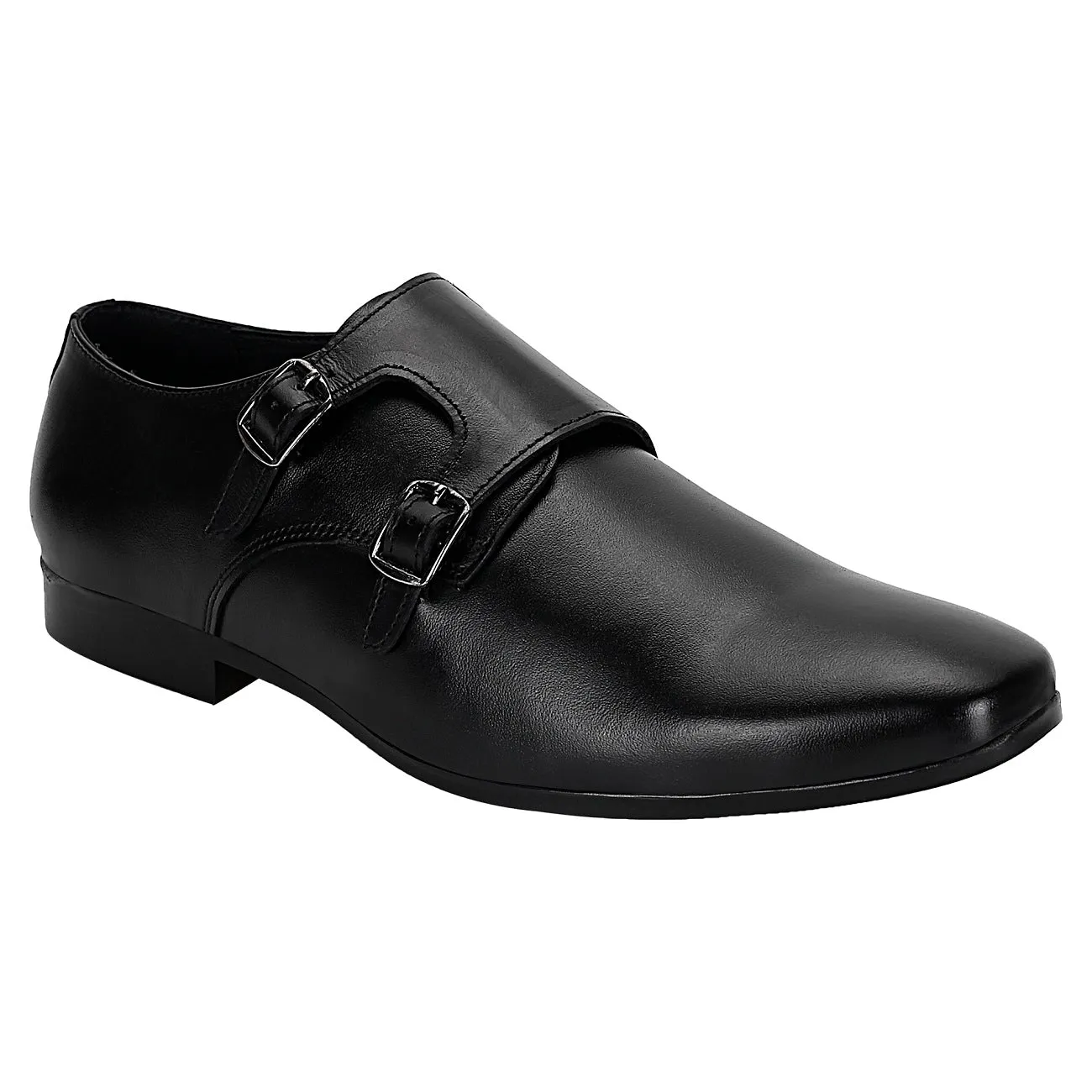 Double Monk Strap Shoes Black