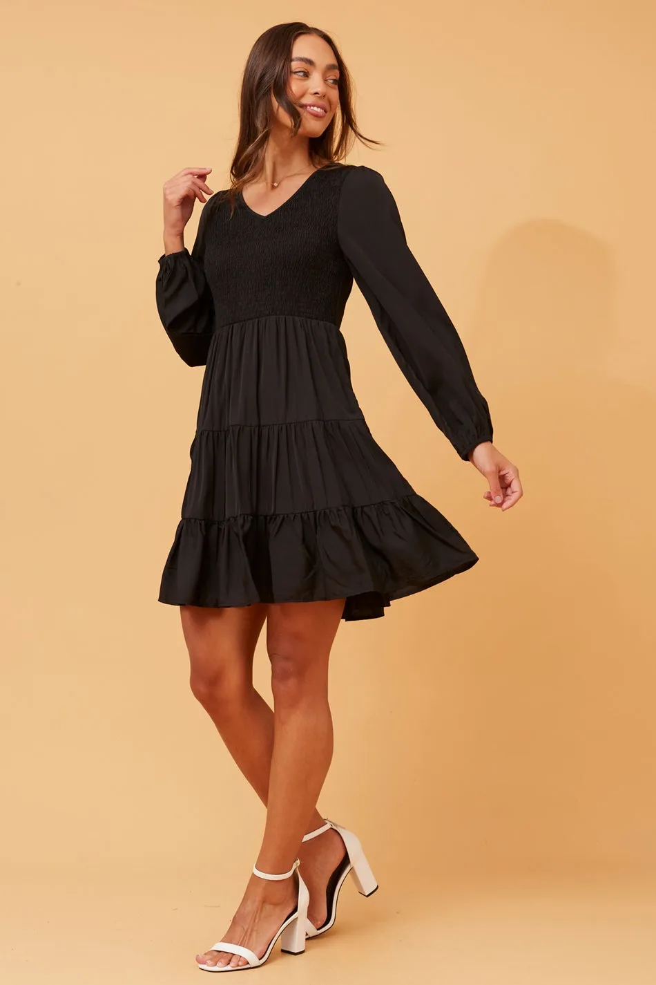 ELLIANA TIERED SHORT DRESS