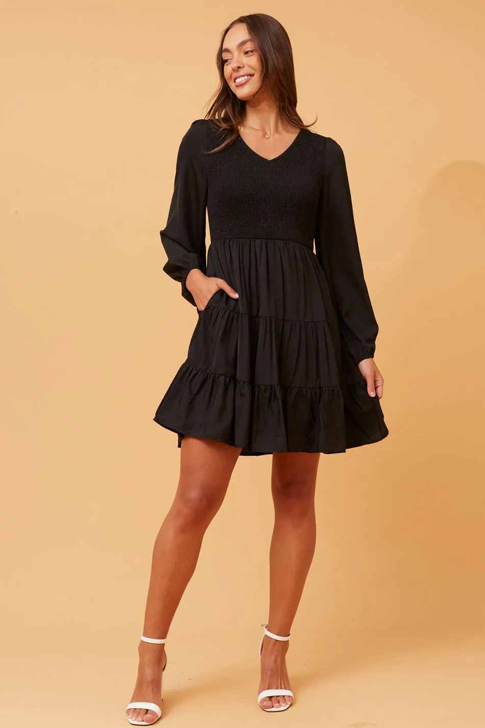 ELLIANA TIERED SHORT DRESS