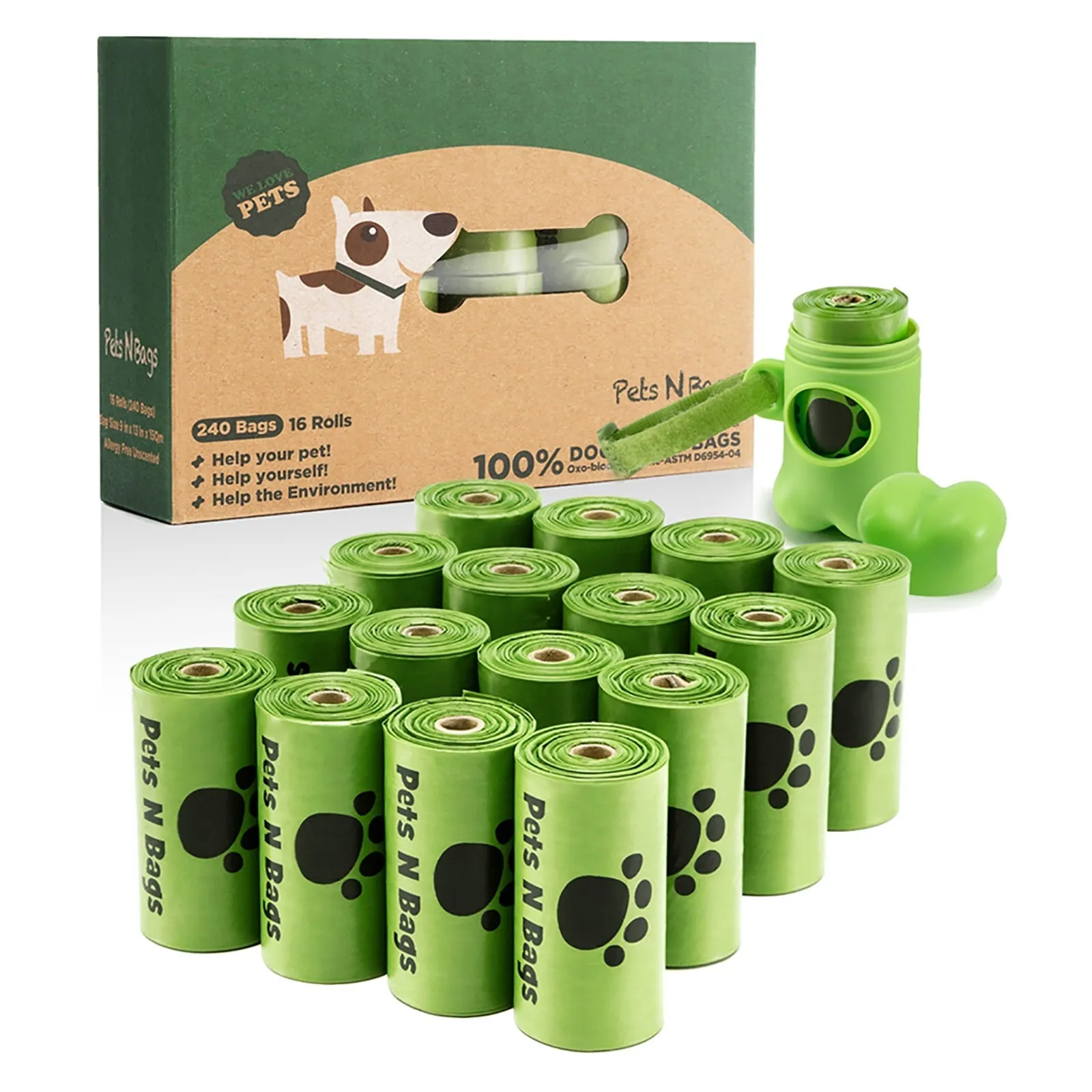 Environment Friendly Pets N Bags Dog Waste Bags - 240/16