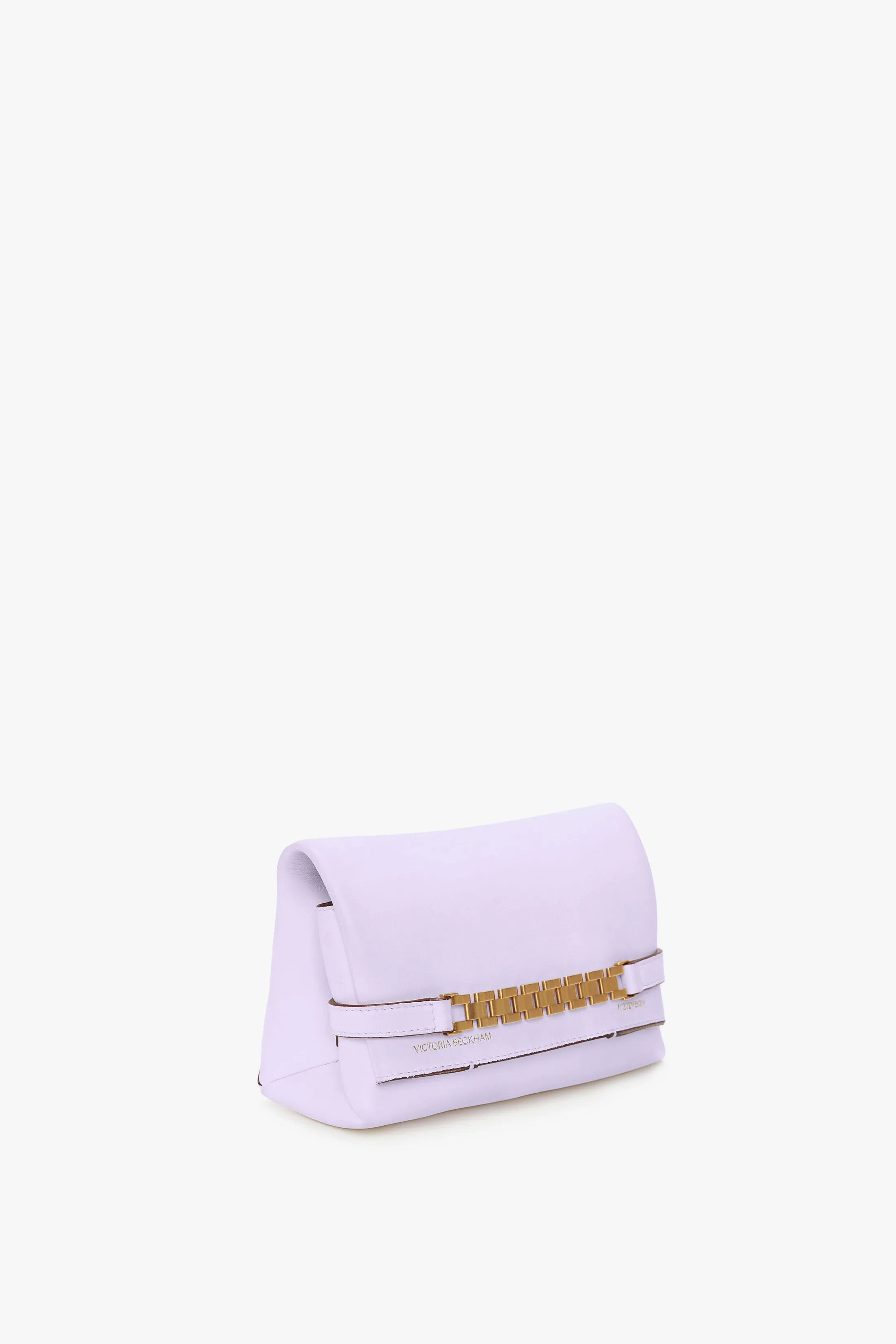 Exclusive Mini Chain Pouch Bag With Long Strap In Lilac Leather