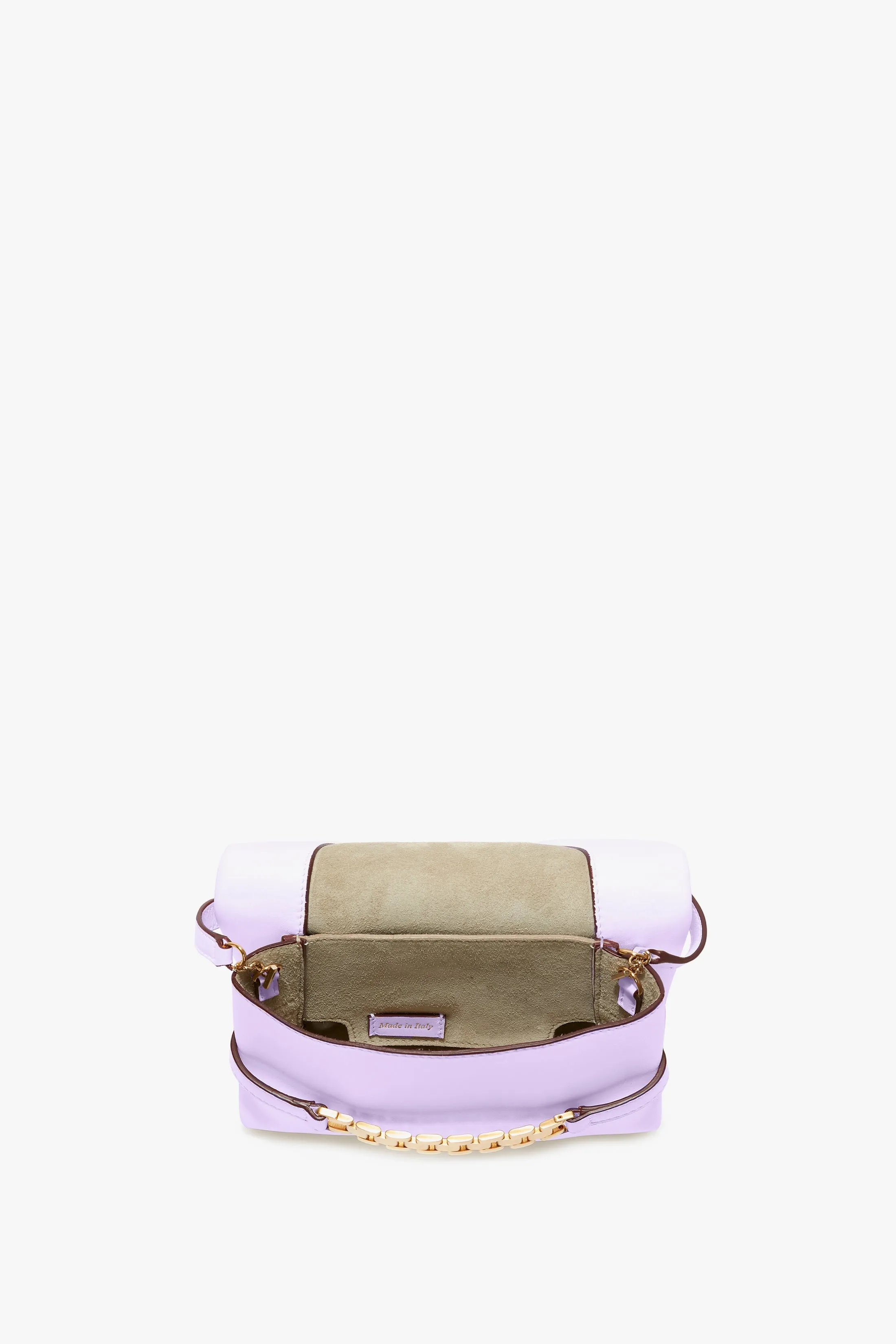 Exclusive Mini Chain Pouch Bag With Long Strap In Lilac Leather