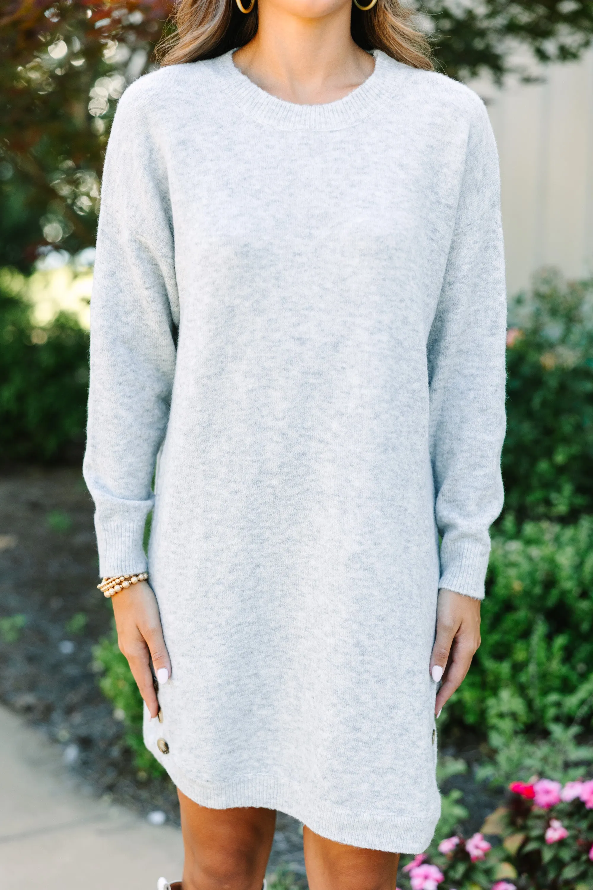 Feeling Your Best Heather Gray Sweater Dress