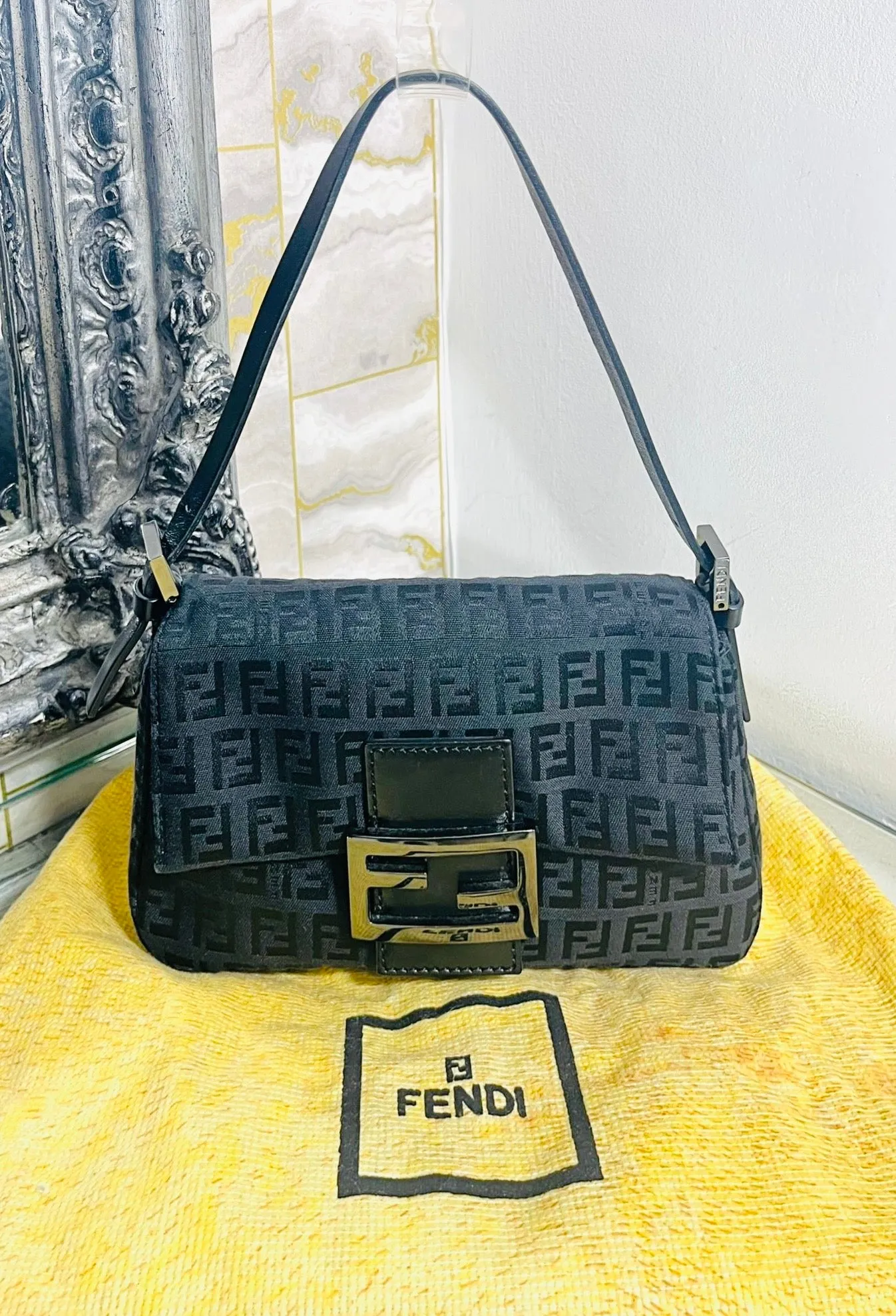 Fendi 'FF' Zucca Baguette Bag