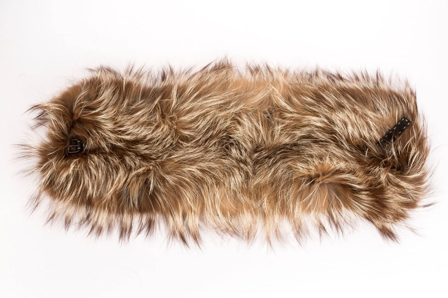 Fendi Fox Fur Muffler in Brown X White Color, Long 55cm, no Dust Cover & Box