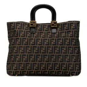 Fendi Twins Tote Large Brown Zucca Canvas