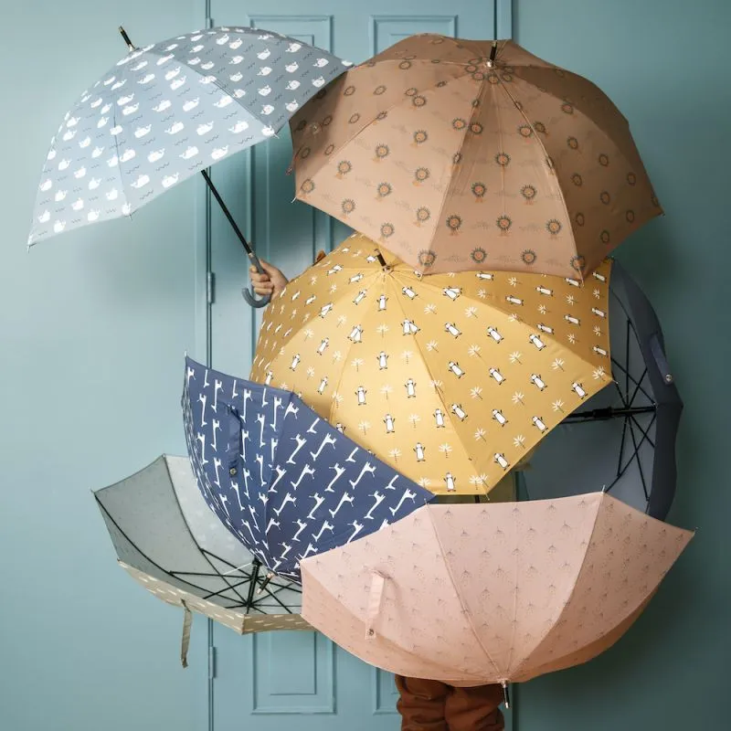 (FR500-22) Fresk Umbrella Dots Indigo blue