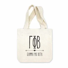 Gamma Phi Beta Boho Design on Mini Tote Gift Bag