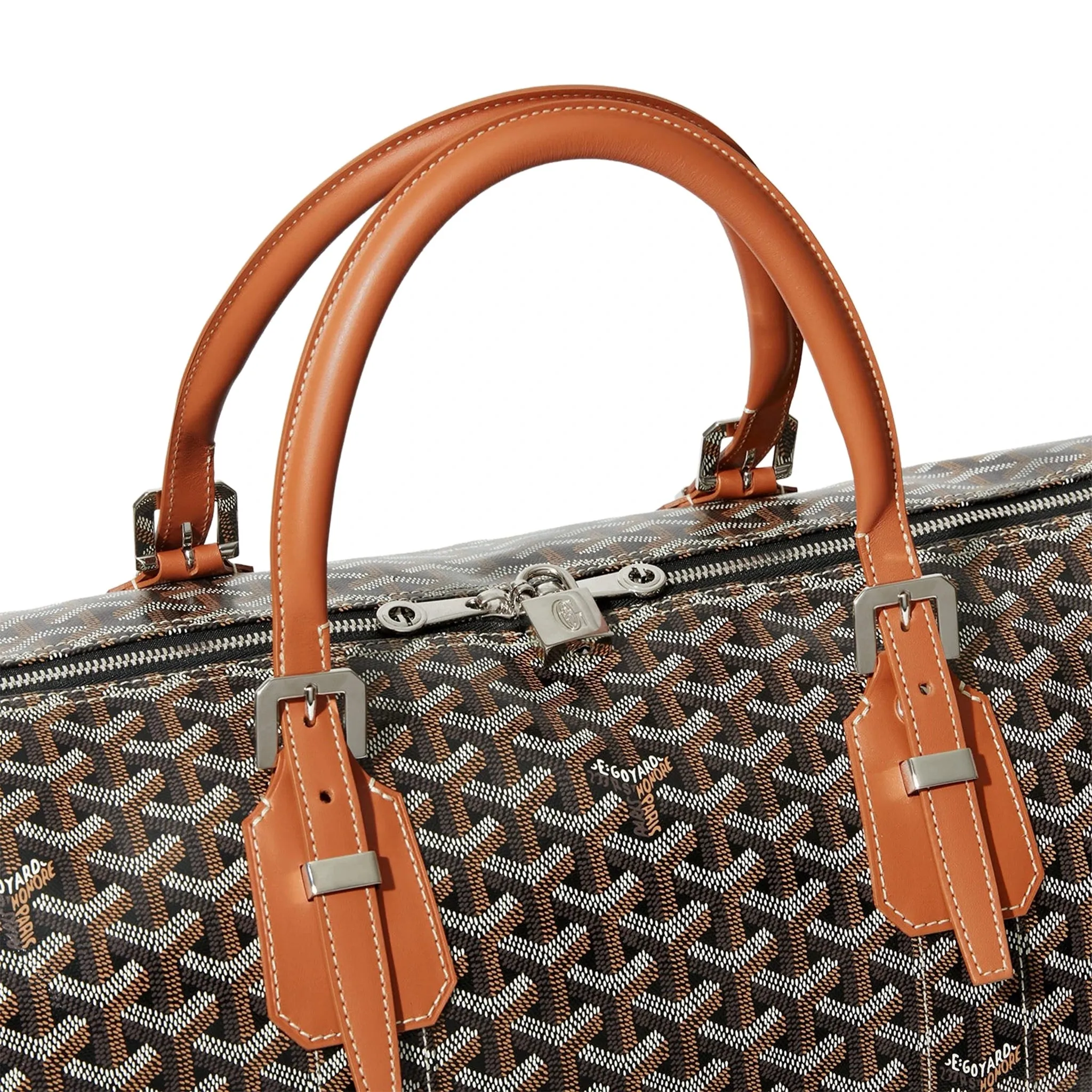 Goyard Boston 50 Black Tan Bag