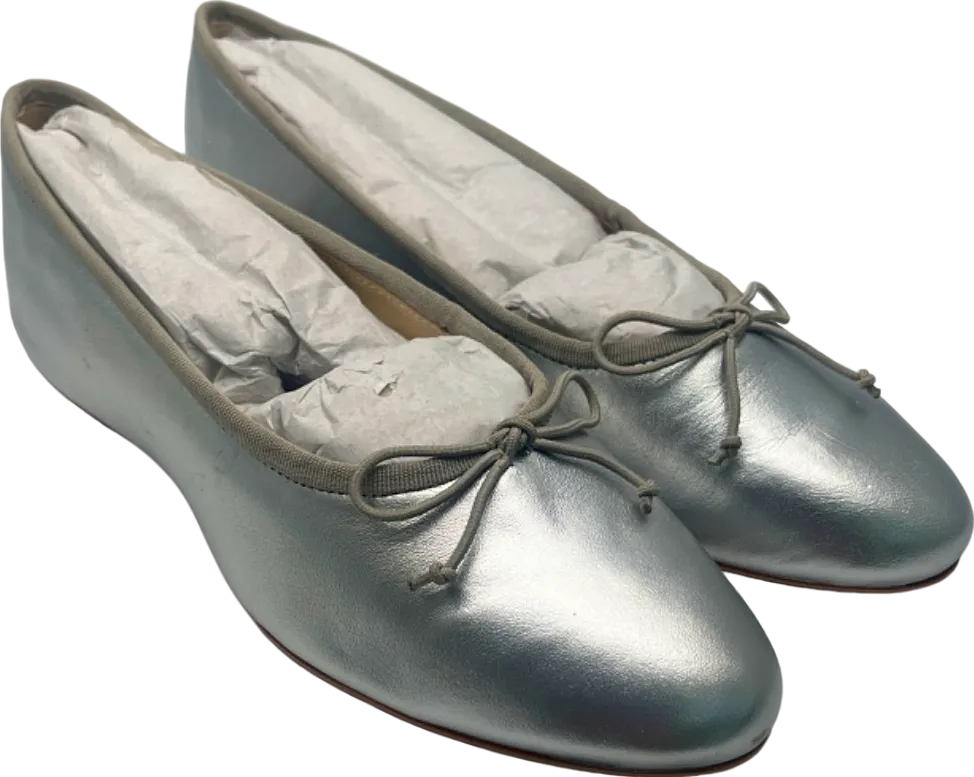 Guilhermina Silver Ballerina Shoes UK Size 4