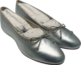 Guilhermina Silver Ballerina Shoes UK Size 4