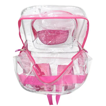 Hot Pink NGIL Clear Backpack Heavy Duty PVC Transparent Backpack