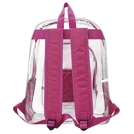 Hot Pink NGIL Clear Backpack Heavy Duty PVC Transparent Backpack