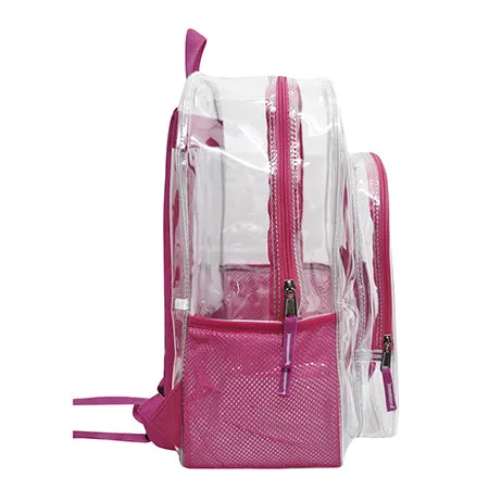 Hot Pink NGIL Clear Backpack Heavy Duty PVC Transparent Backpack