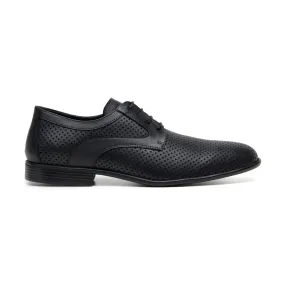 'Joshua' Men's vegan-leather Derby shoe by Zette Shoes - black