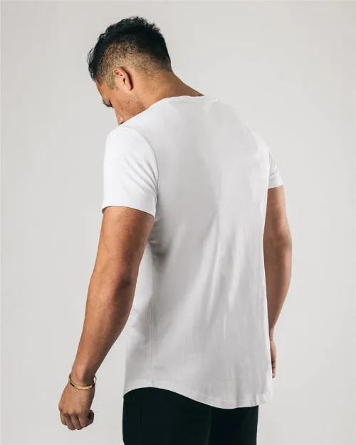 Men Henley Slim-Fit Shirt - White