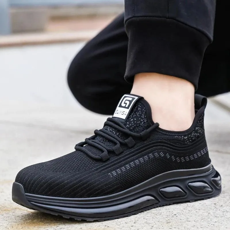 Men's Black Safety Work Sneakers - CS439650 Casual Shoes