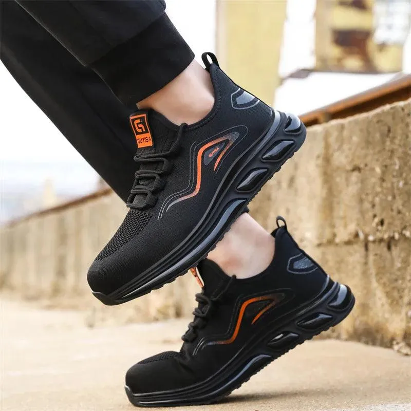 Men's Black Safety Work Sneakers - CS439650 Casual Shoes