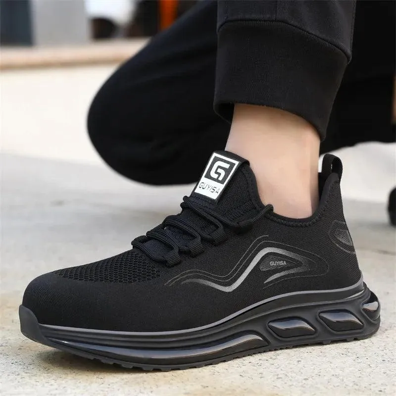 Men's Black Safety Work Sneakers - CS439650 Casual Shoes