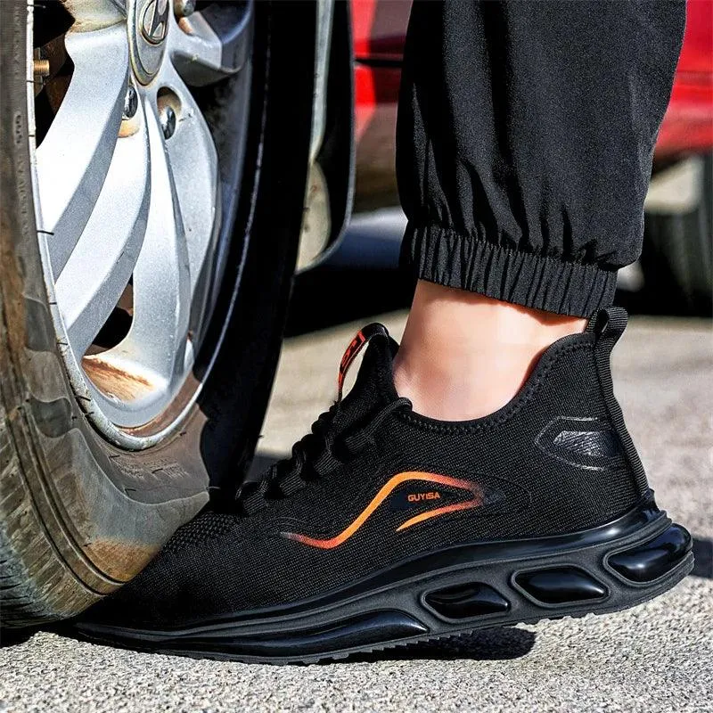 Men's Black Safety Work Sneakers - CS439650 Casual Shoes