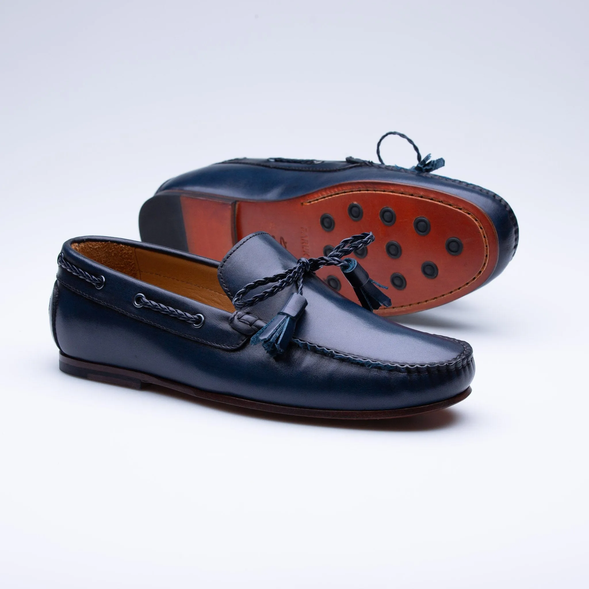 Navy Rose Loafer Classic Shoes