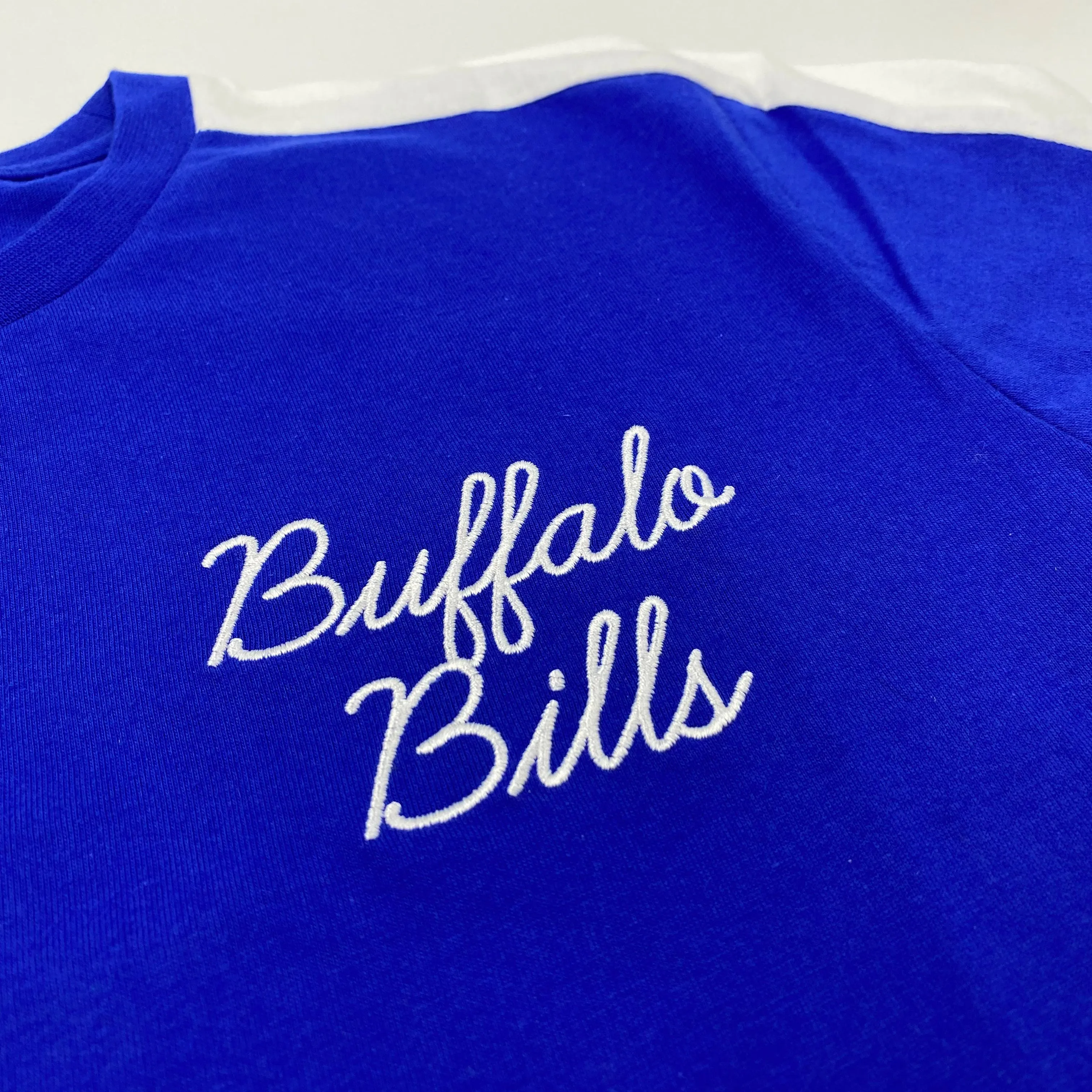 New Era Buffalo Bills Blue Golf Short Sleeve Shirt