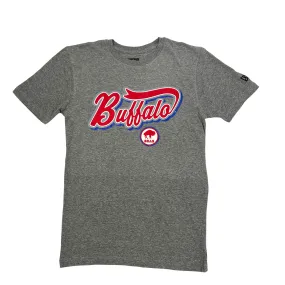 New Era Buffalo Bills Gray With Retro Buffalo Short Sleeve Shirt