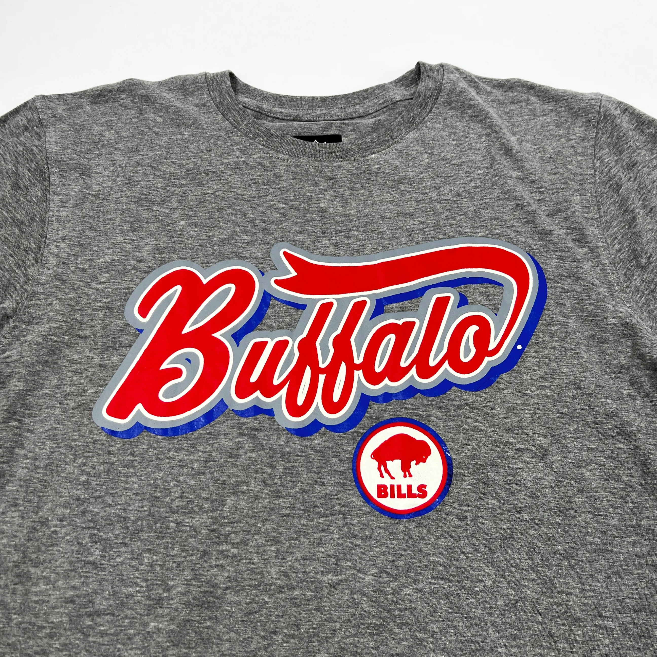 New Era Buffalo Bills Gray With Retro Buffalo Short Sleeve Shirt