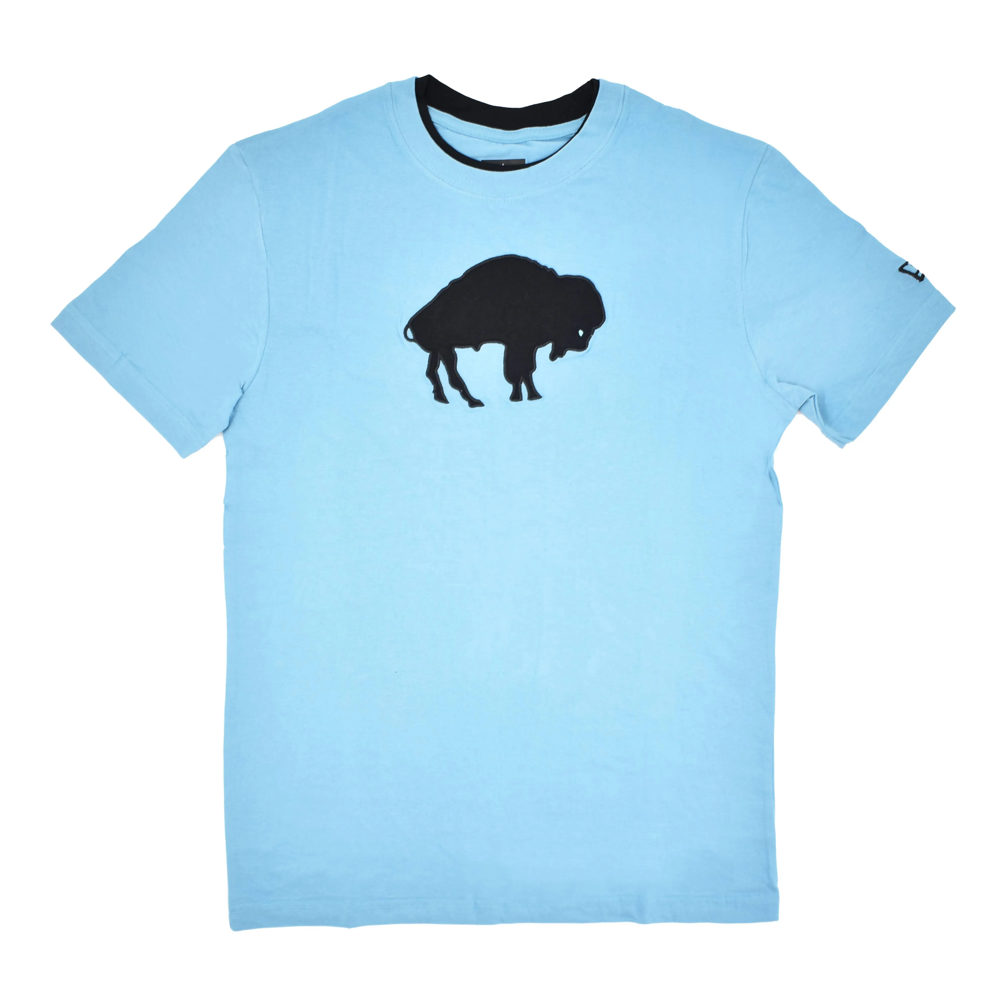 New Era Buffalo Bills Light Blue With Black Standing Buffalo Short Sleeve Shirt