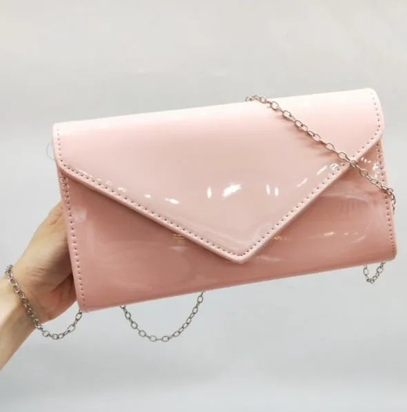 Patent  effect evening bags