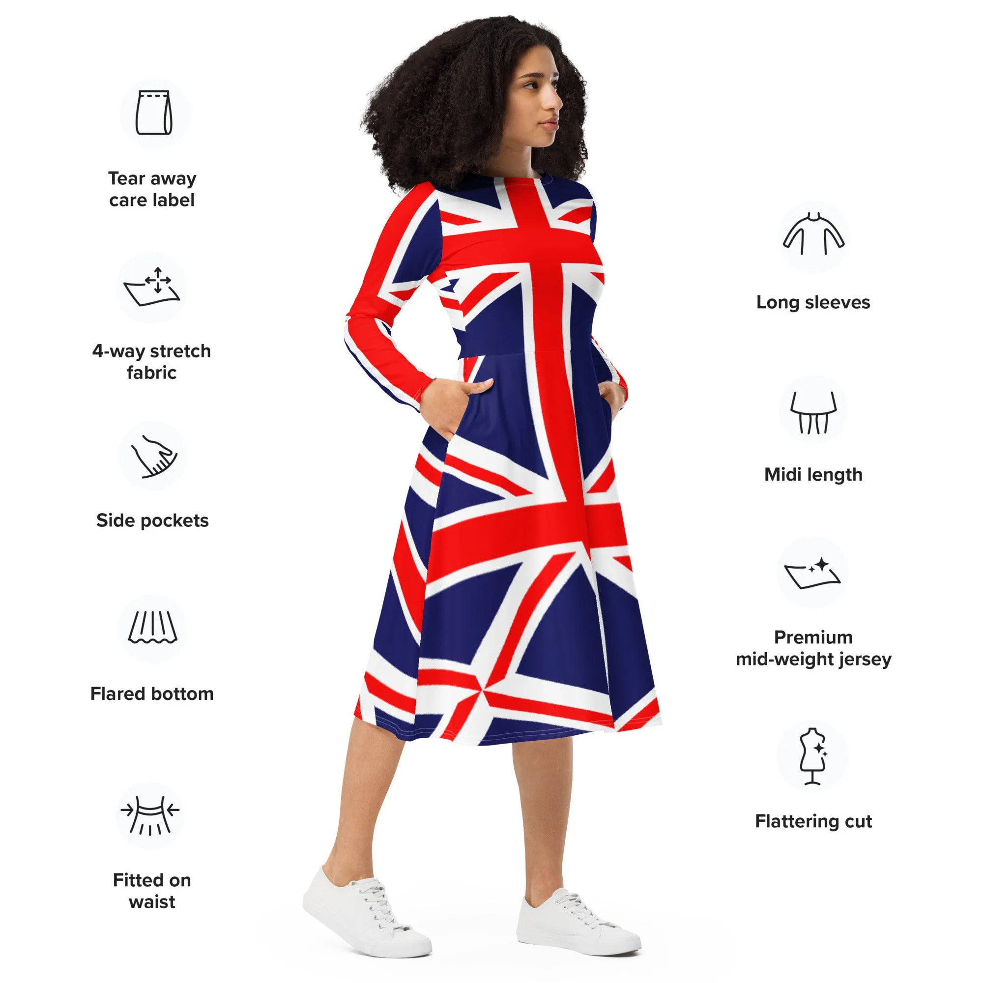 Plus Size Dress Union Jack sizes to 6XL